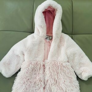 VGUC American Widgeon Girls Pink Fur Coat - Size 4
